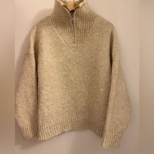 Wool Zip Neck Sweater from Anthropologie